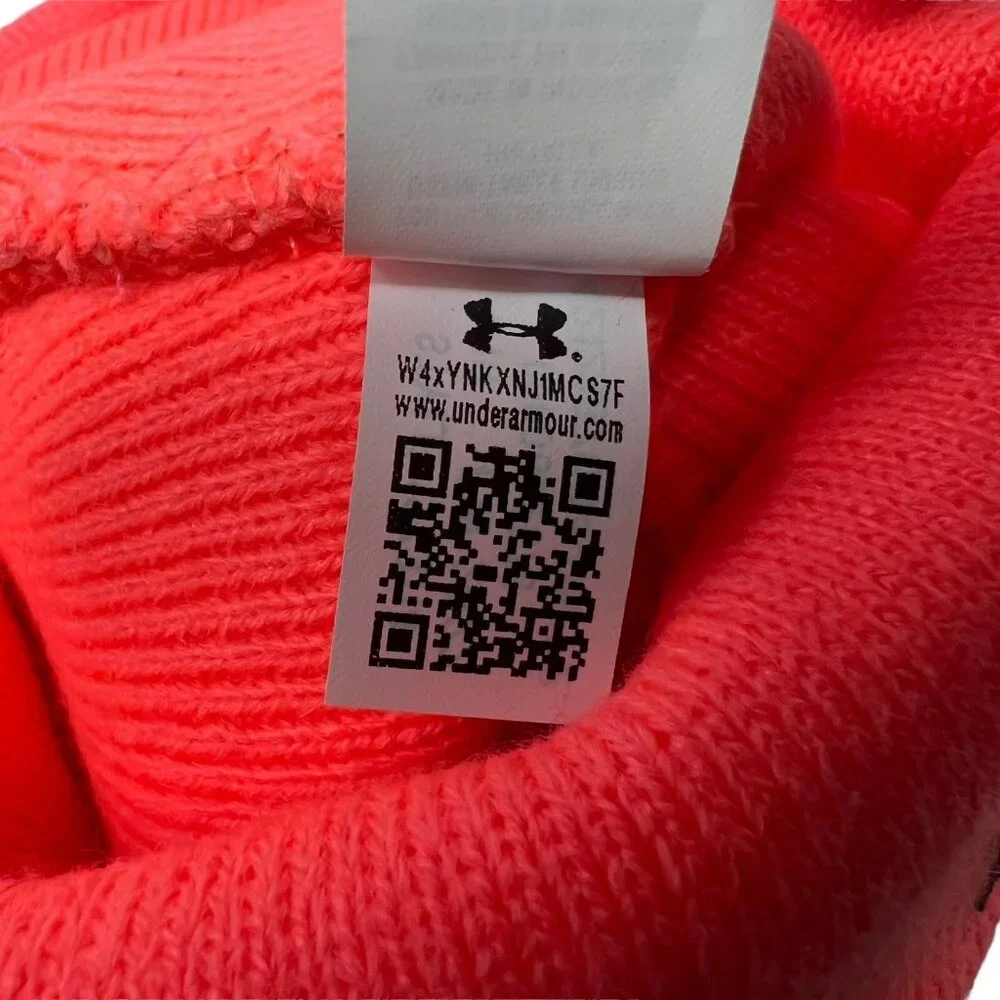 Under Armour Halftime Cuff Beanie Hat OSFM Boys Neon Pink Brilliance 1373114 NWT